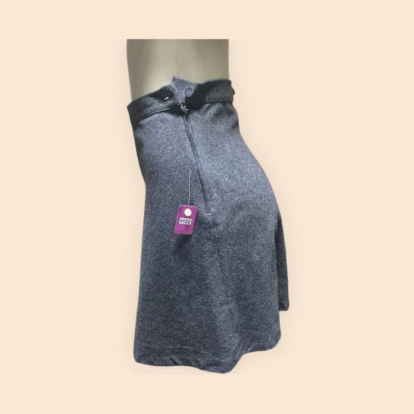 Express Wool Mix Charcoal Gray Skirt Made in Italy Size 3-4 # 1122 - Picture 8 of 11